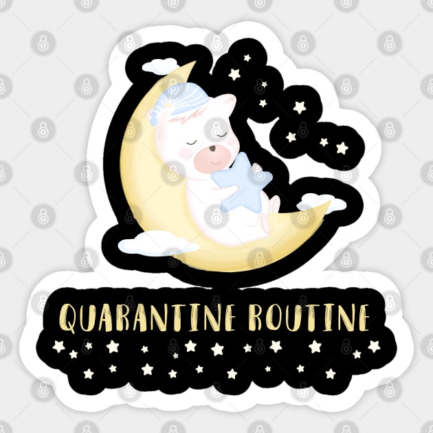 Cute Bear Quarantine Routine Sticker by Retro Vintage